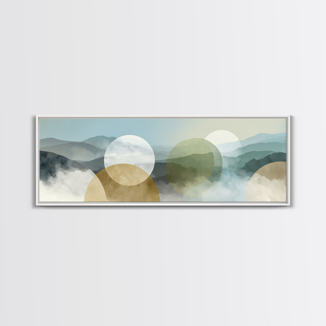 Abstract Circles Suggesting Calm Movement Canvas Print, Waiting Room Art, Wall Sculpture, Waiting Room Decor, Abstract Art, WRA-3x1-26