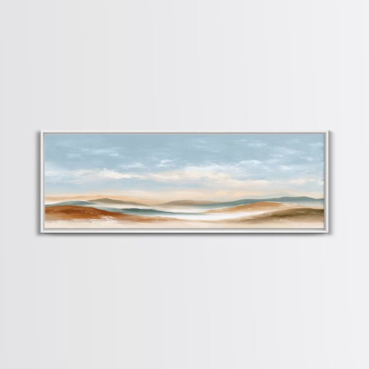 Warm Desert Sunrise Canvas Print, Waiting Room Art, Bauhaus Print, Waiting Room Decor, Fine Art, Calm, Dental Office Decor, WRA-3x1-29