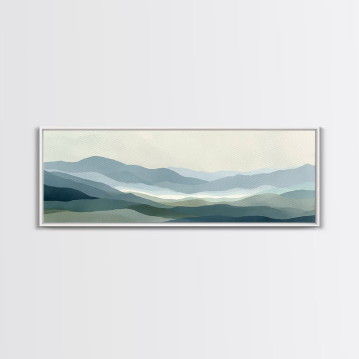 Simple Mountain Layers Canvas Print, Waiting Room Art, Wall Art, Waiting Room Decor, Fine Art, Calm, Floral Wall Art, WRA-3x1-30