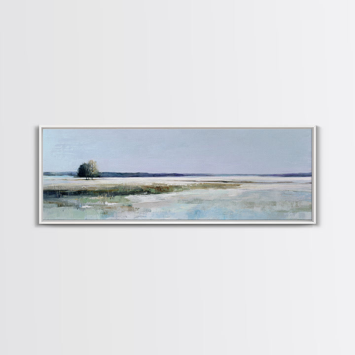 Open Field with Distant Tree Canvas Print, Waiting Room Art, Fine Art Print, Waiting Room Decor, Fine Art, Calm, Wall Decor, WRA-3x1-39
