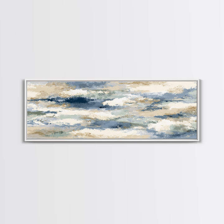 Soft Abstract Waves Canvas Print, Waiting Room Art, Bauhaus Print, Waiting Room Decor, Abstract Art, Calm, Dental Office Decor, WRA-3x1-42