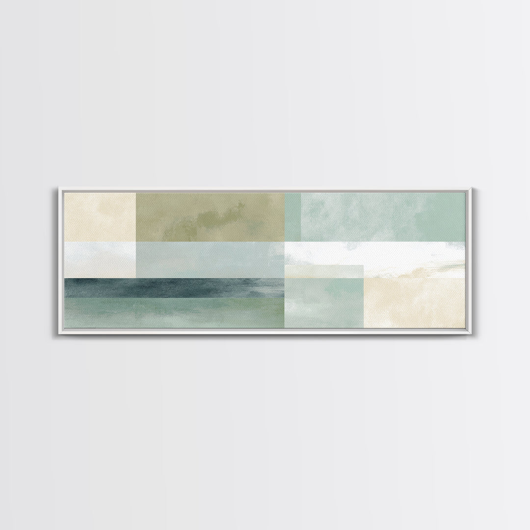 Minimal Geometric Composition Framed Canvas Print, Waiting Room Art, Soundwave Art, Waiting Room Decor, Fine Art, Calm, WRA-3x1-69