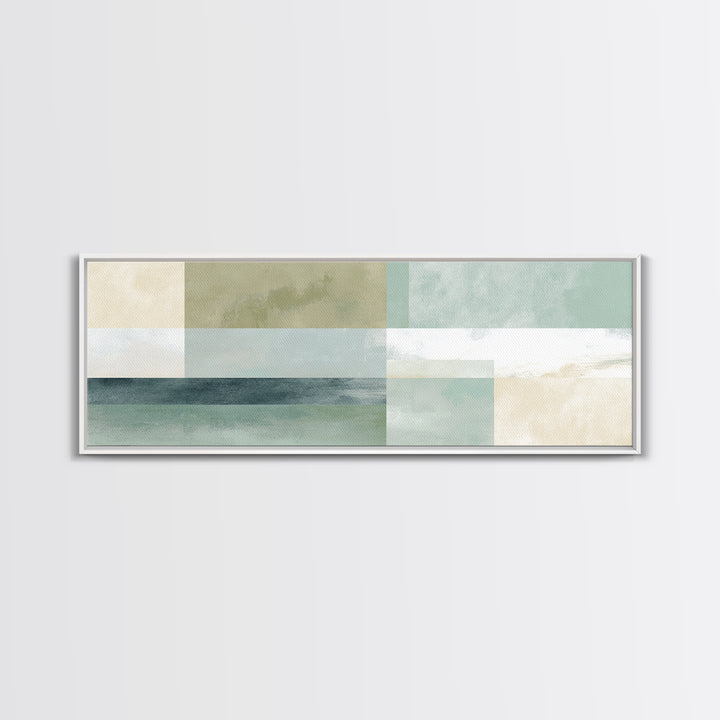 Minimal Geometric Composition Framed Canvas Print, Waiting Room Art, Soundwave Art, Waiting Room Decor, Fine Art, Calm, WRA-3x1-69