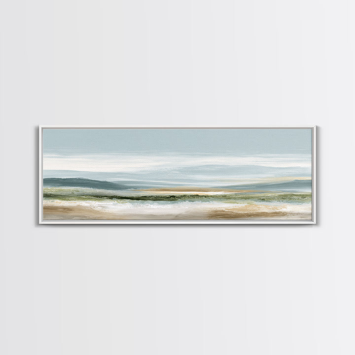 Calming Landscape with Open Sky and Gentle Framed Canvas Print, Waiting Room Art, Fine Art, Waiting Room Decor, Calm, WRA-3x1-89