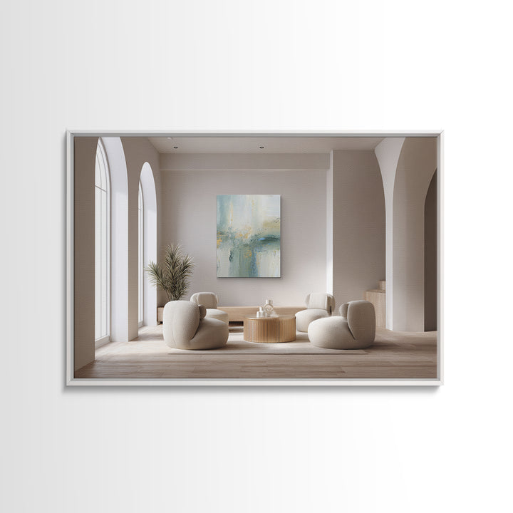 Modern Neutral Arch Abstraction Canvas Print, Waiting Room Art, Floral Wall Art, Waiting Room Decor, Abstract Art, Calm, WRA-3x2-1
