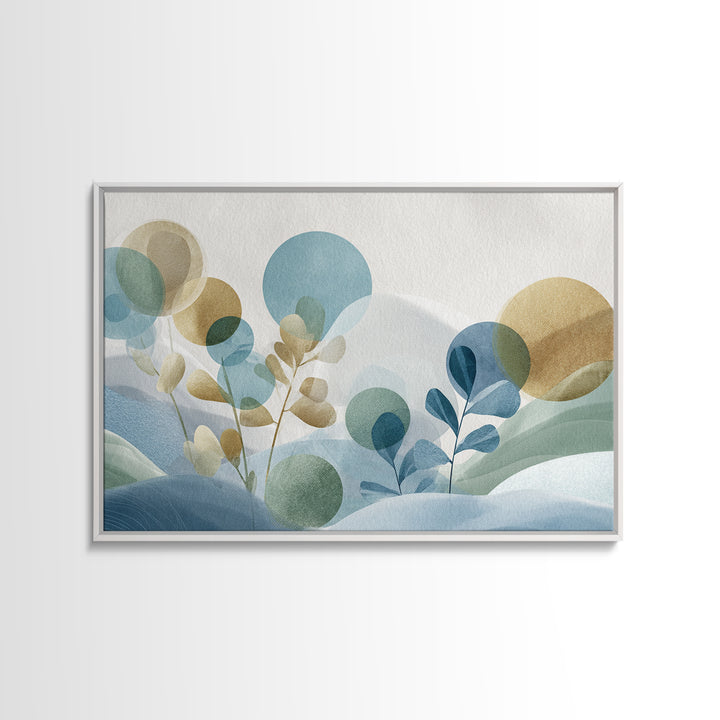 Abstract Circles Suggesting Calm Movement Framed Canvas Print, Waiting Room Art, Abstract Art, Waiting Room Decor, Calm, WRA-3x2-14