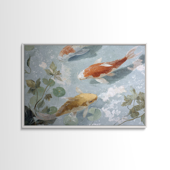 Gentle Koi Fish Framed Canvas Print, Waiting Room Art, Printable Wall Art, Waiting Room Decor, Calm, Office Wall Decor, WRA-3x2-2