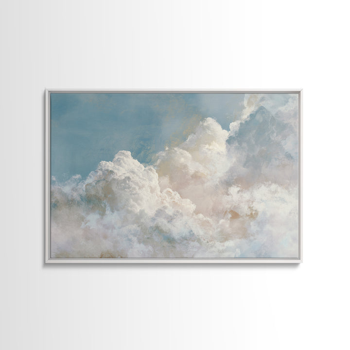 Large Cloudscape with Hopeful Light Framed Canvas Print, Waiting Room Art, Bauhaus Print, Waiting Room Decor, Fine Art, Calm, WRA-3x2-20