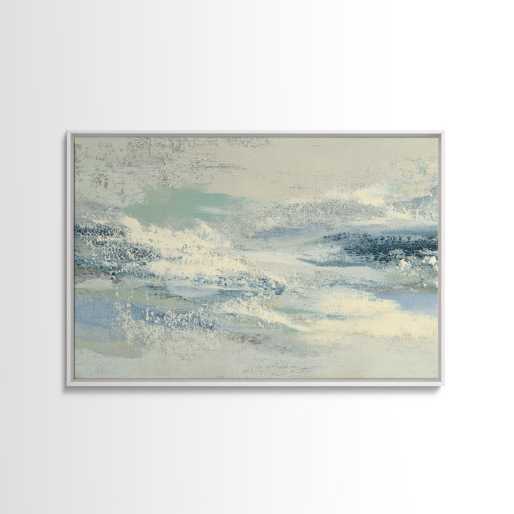 Soft Abstract Waves Framed Canvas Print, Waiting Room Art, Dental Wall Art, Waiting Room Decor, Abstract Art, Calm, WRA-3x2-78