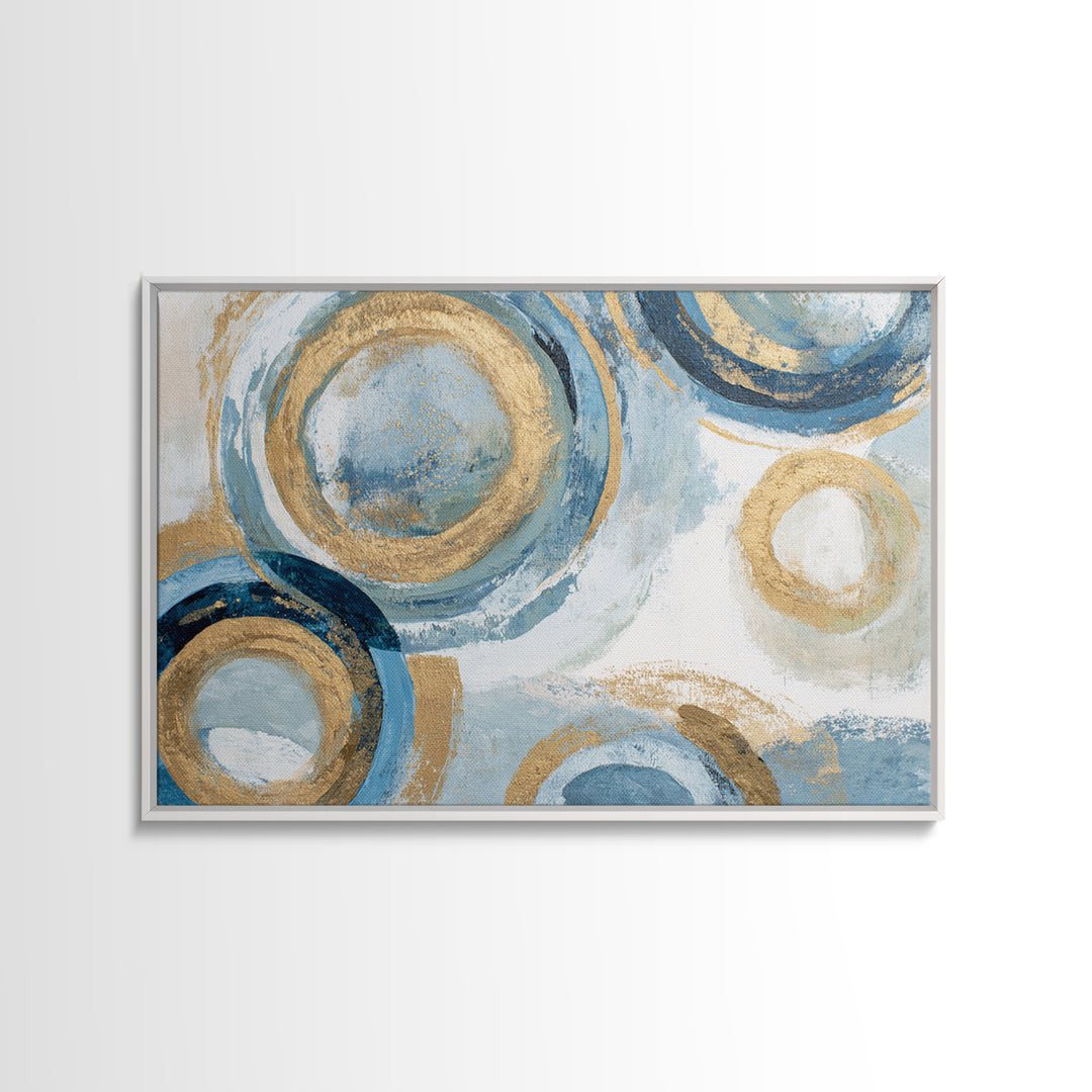 Abstract Circles Suggesting Calm Movement Framed Canvas Print, Waiting Room Art, Office Art, Waiting Room Decor, Abstract Art, WRA-3x2-86