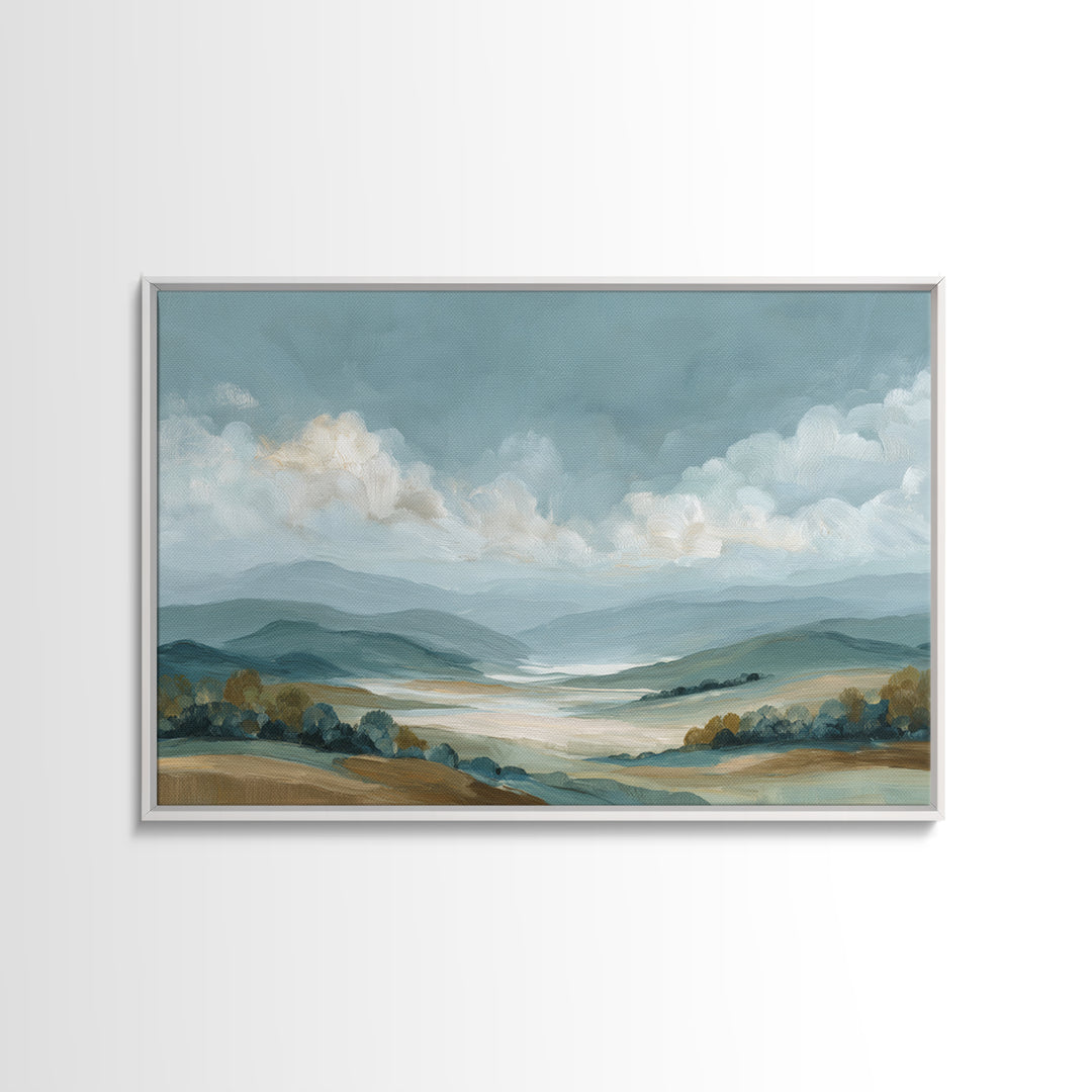 Large Cloudscape with Hopeful Light Framed Canvas Print, Waiting Room Art, Luxury Decor, Waiting Room Decor, Fine Art, Calm, WRA-3x2-92