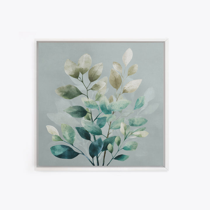 Sage Green Botanical Branch Study Canvas Print, Yoga Studio Art, Spiritual Wall Art, Yoga Studio Decor, Fine Art, Balance, YSA-1x1-17