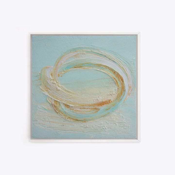 Incense Smoke Forming Abstract Curves Framed Canvas Print, Yoga Studio Art, Feminine Wall Art, Yoga Studio Decor, Balance, YSA-1x1-21