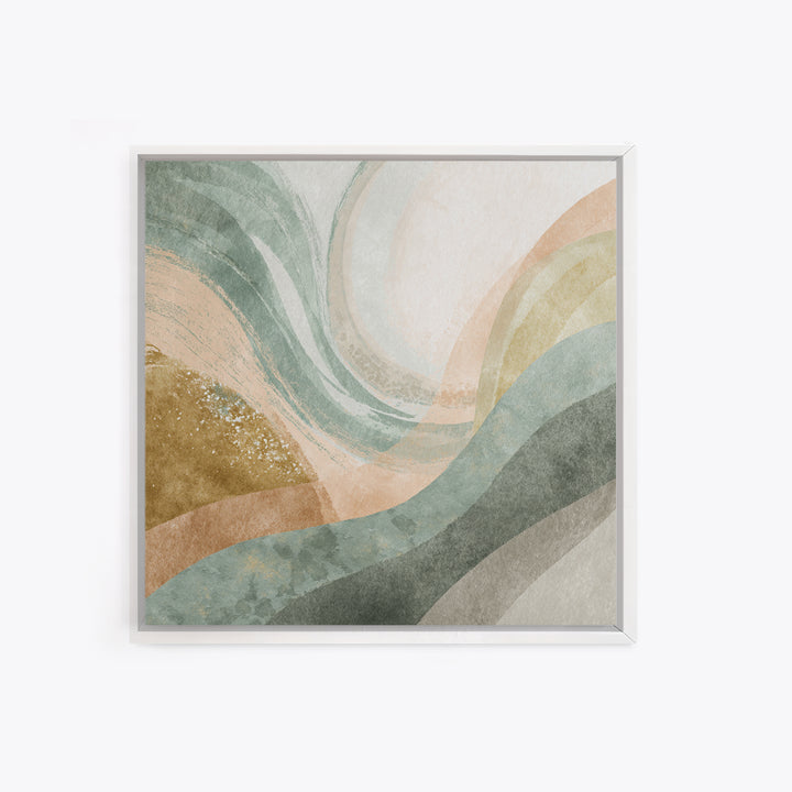 Abstract Breath Waves Framed Canvas Print, Yoga Studio Art, Modern Decor, Yoga Studio Decor, Fine Art, Balance, Art Print, YSA-1x1-79