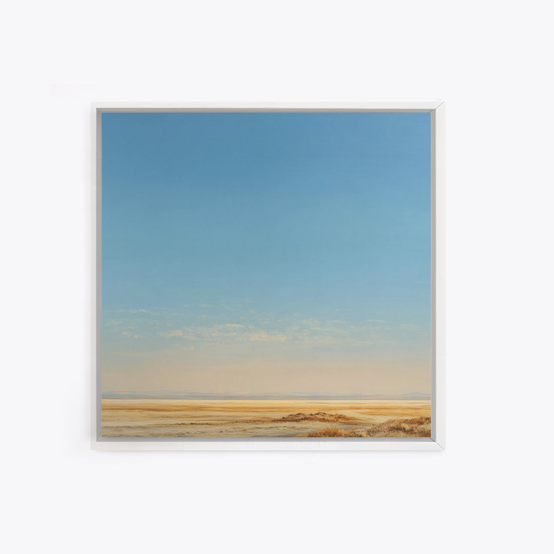 Peaceful Desert Horizon Framed Canvas Print, Yoga Studio Art, Feminine Wall Art, Yoga Studio Decor, Fine Art, Balance, YSA-1x1-84