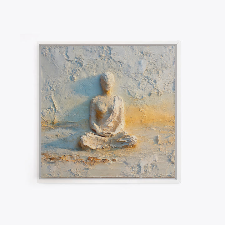 Seated Meditation Figure Canvas Print, Yoga Studio Art, Wall Art, Yoga Studio Decor, Fine Art, Balance, Metal Wall Decor, YSA-1x1-97