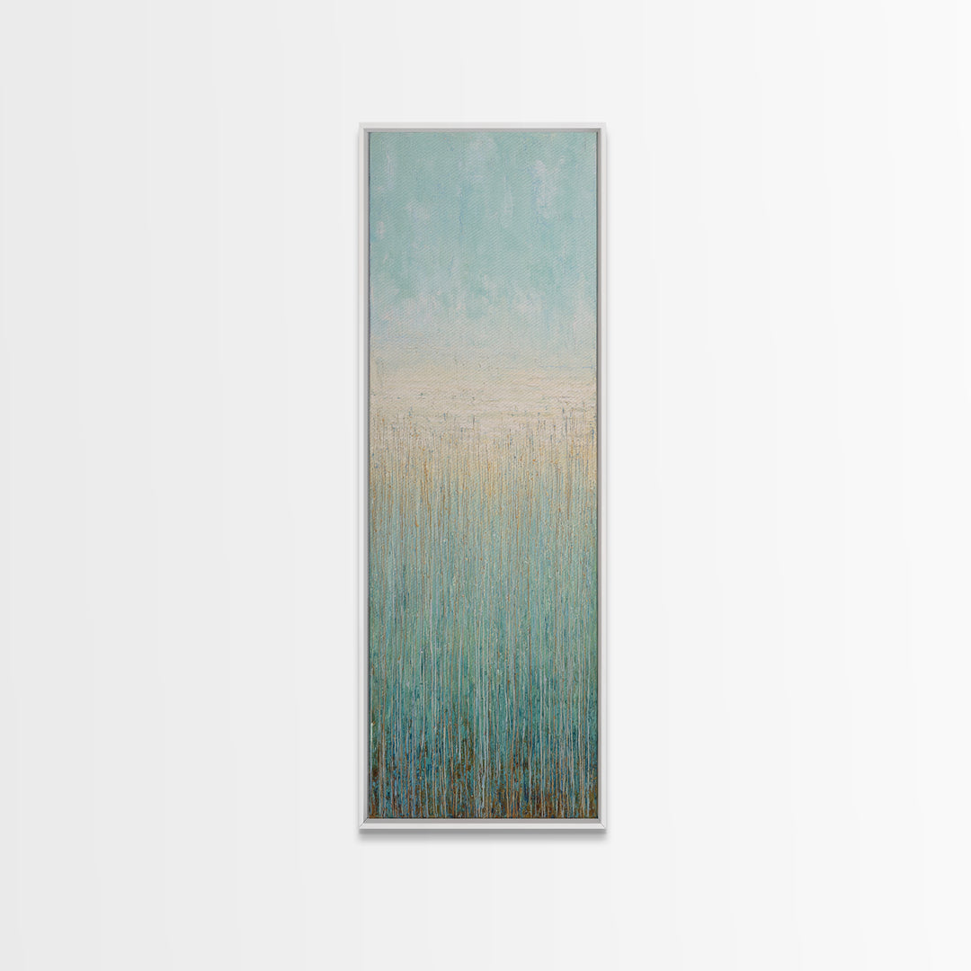 Abstract Breath Waves Framed Canvas Print, Yoga Studio Art, Art Print, Yoga Studio Decor, Fine Art, Balance, Large Wall Decor, YSA-1x3-19