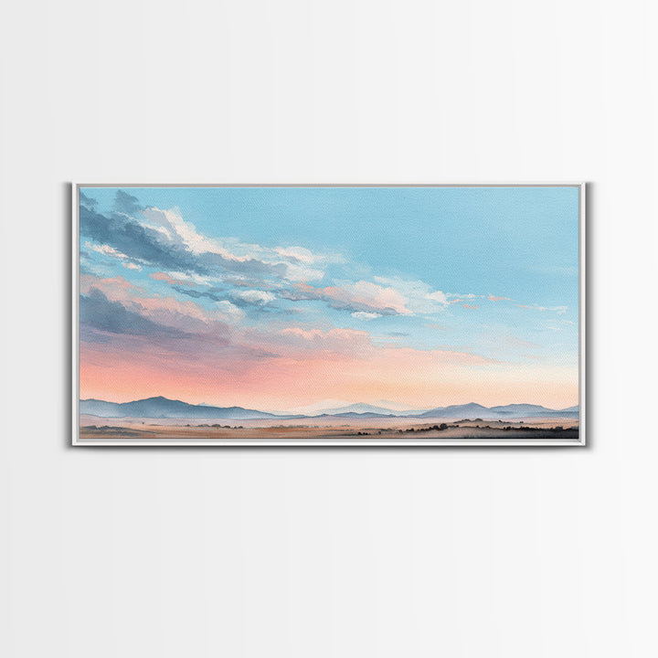 Peaceful Desert Horizon Canvas Print, Yoga Studio Art, Contemporary Art, Yoga Studio Decor, Balance, African American Art, YSA-2x1-32