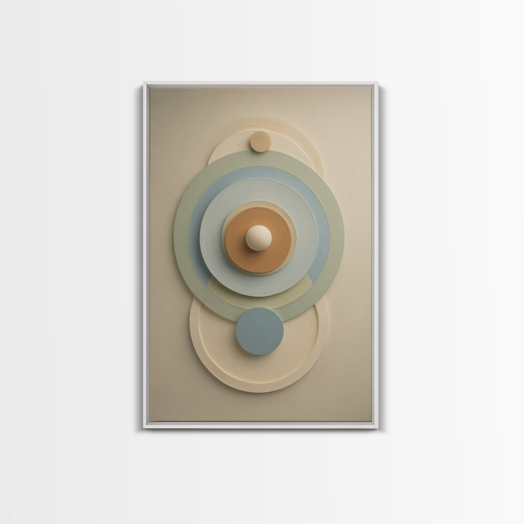 Chakra Color Circles Framed Canvas Print, Yoga Studio Art, Textured Painting, Yoga Studio Decor, Balance, Living Room Wall Art, YSA-2x3-22