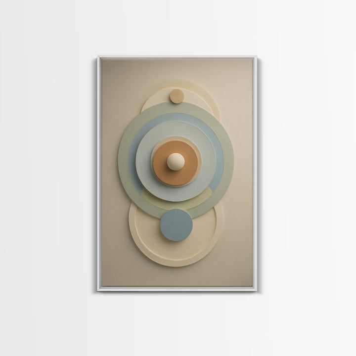 Chakra Color Circles Framed Canvas Print, Yoga Studio Art, Textured Painting, Yoga Studio Decor, Balance, Living Room Wall Art, YSA-2x3-22