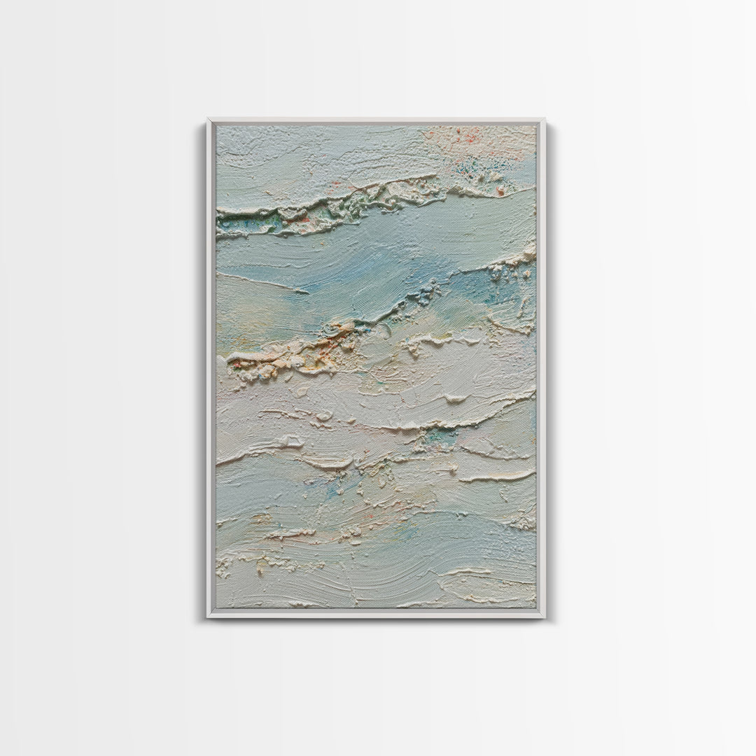 Abstract Breath Waves Framed Canvas Print, Yoga Studio Art, Yoga, Yoga Studio Decor, Abstract Art, Balance, Nature Prints, YSA-2x3-63