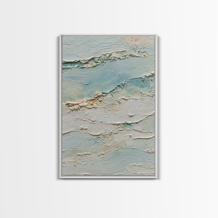 Abstract Breath Waves Framed Canvas Print, Yoga Studio Art, Yoga, Yoga Studio Decor, Abstract Art, Balance, Nature Prints, YSA-2x3-63