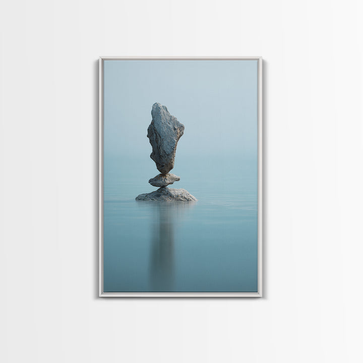 Ocean Horizon with Meditative Stillness Canvas Print, Yoga Studio Art, Living Room Wall Art, Yoga Studio Decor, Balance, YSA-2x3-96