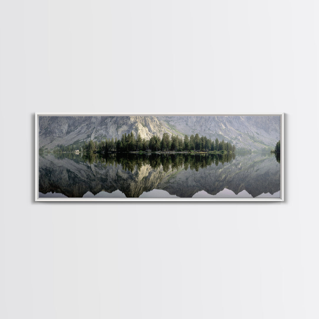 Sunrise Mountain Lake Reflection Canvas Print, Yoga Studio Art, Gym Art, Yoga Studio Decor, Fine Art, Balance, Minimalist Decor, YSA-3x1-36