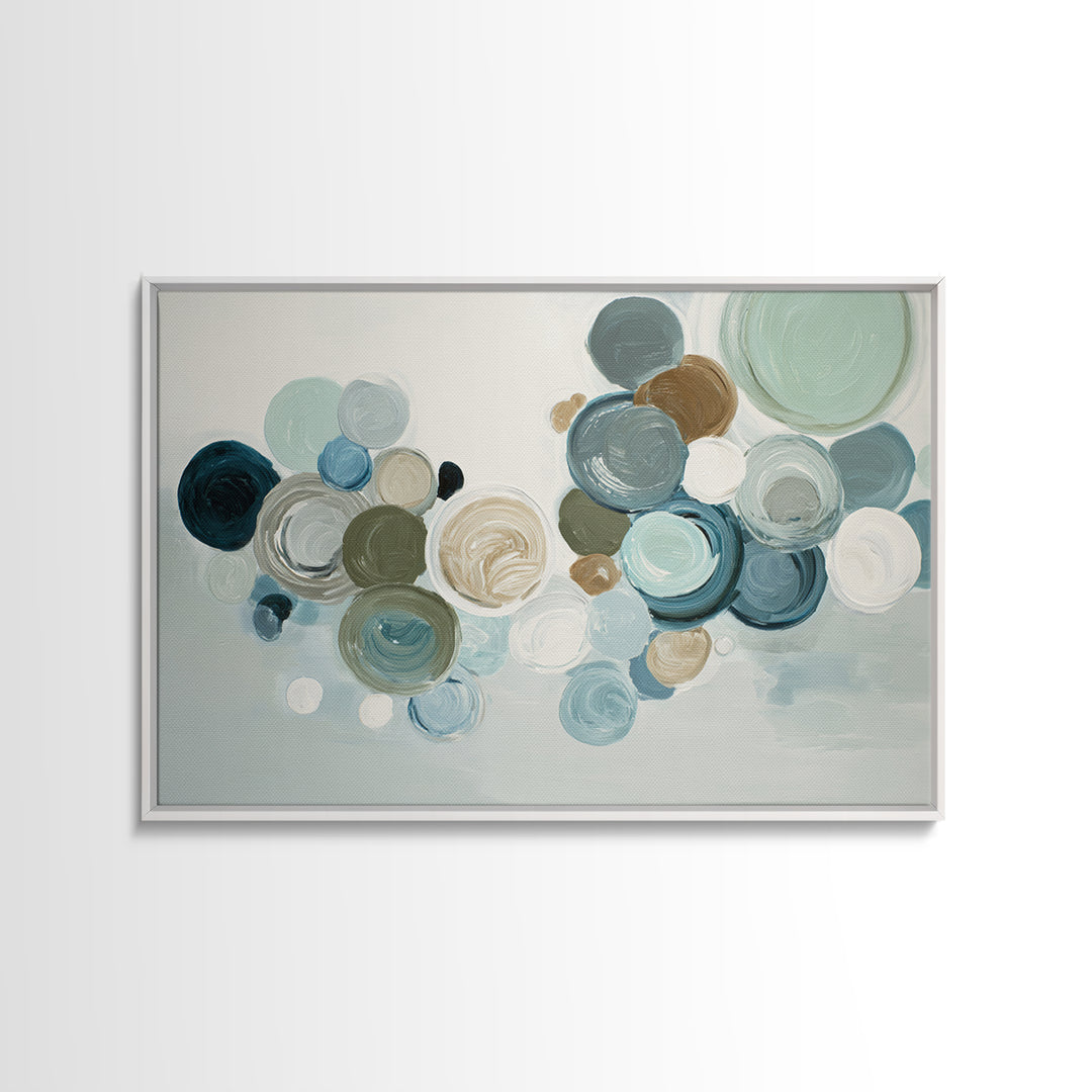 Chakra Color Circles Framed Canvas Print, Yoga Studio Art, Wall Art Print, Yoga Studio Decor, Fine Art, Balance, Yoga Gift, YSA-3x2-18