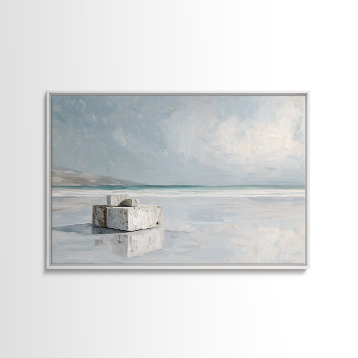 Peaceful Desert Horizon Framed Canvas Print, Yoga Studio Art, Black Artists, Yoga Studio Decor, Fine Art, Balance, Wall Decor, YSA-3x2-40