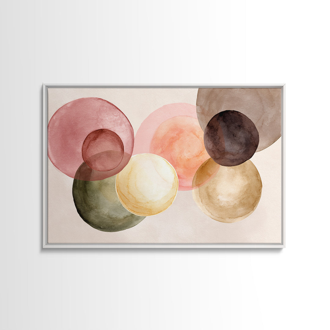 Chakra Color Circles Canvas Print, Yoga Studio Art, Custom Wall Art, Yoga Studio Decor, Fine Art, Balance, Feminine Wall Art, YSA-3x2-42