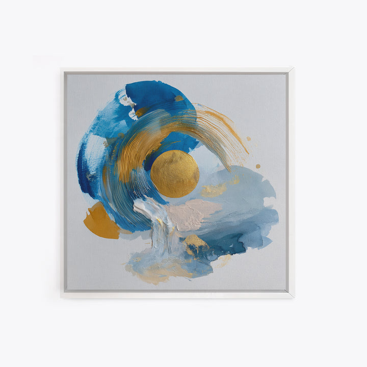 Single Black Ens Circle on Warm Paper Canvas Print, Zen Art, Art, Living Room Decor, Zen, Garden Art, Japanese Wall Art, ZEN-1x1-49
