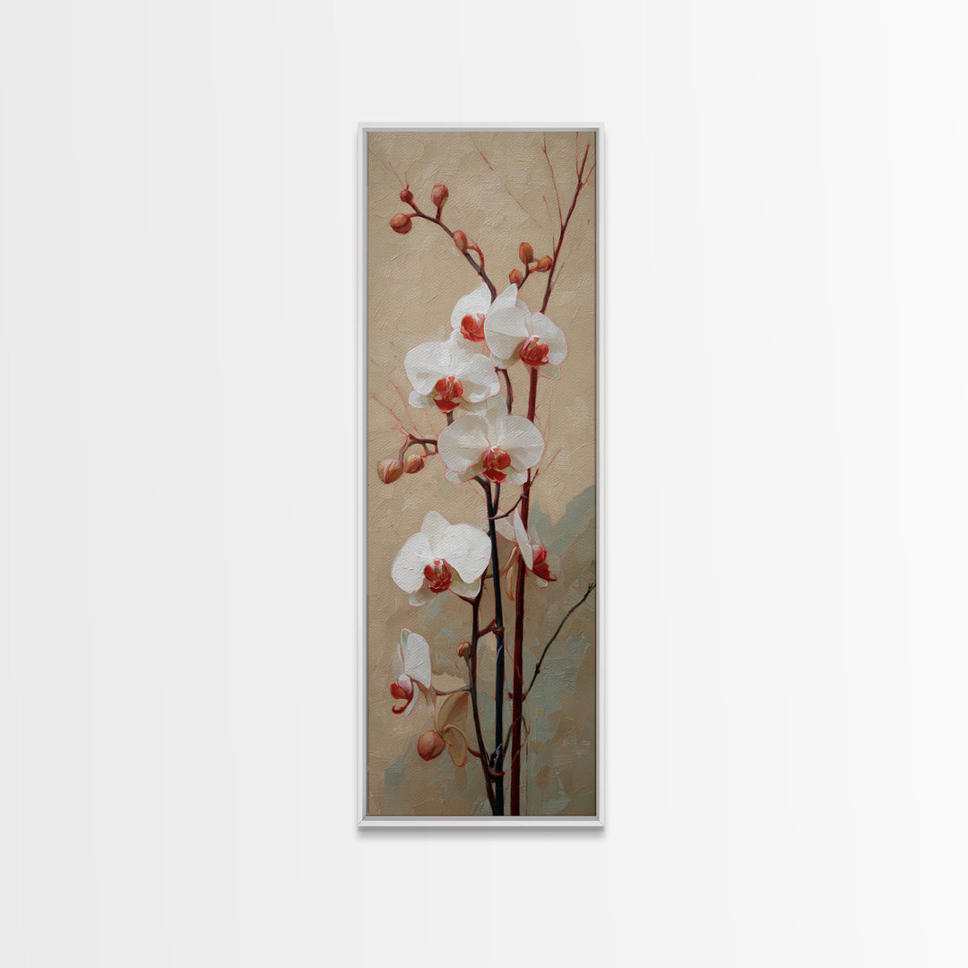 Single Orchid Stem Canvas Print, Zen Art, Beach Decor, Living Room Decor, Fine Art, Zen, Modern Decor, Fine Art Print, ZEN-1x3-11