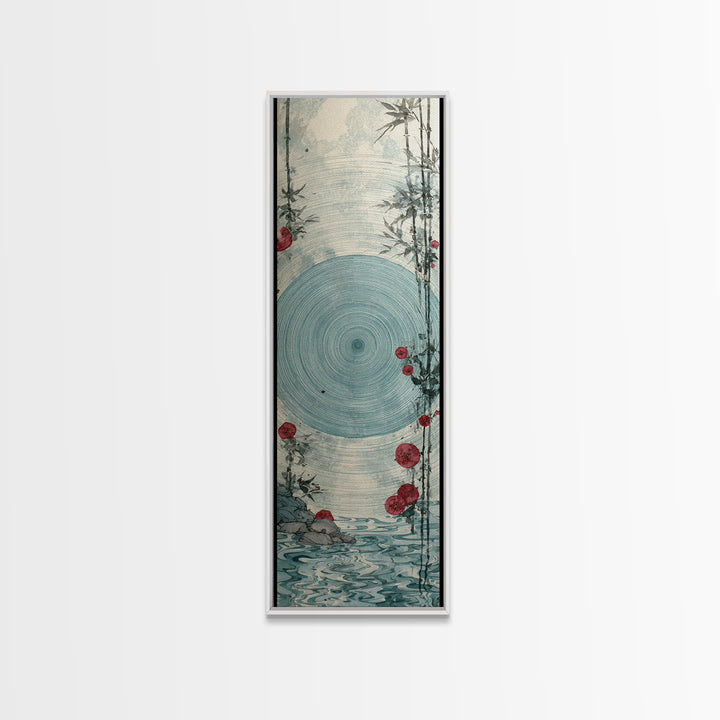 Water Ripple Circle Canvas Print, Zen Art, Home Decor, Living Room Decor, Oil Painting, Zen, Boho Wall Art, Garden Art, ZEN-1x3-97