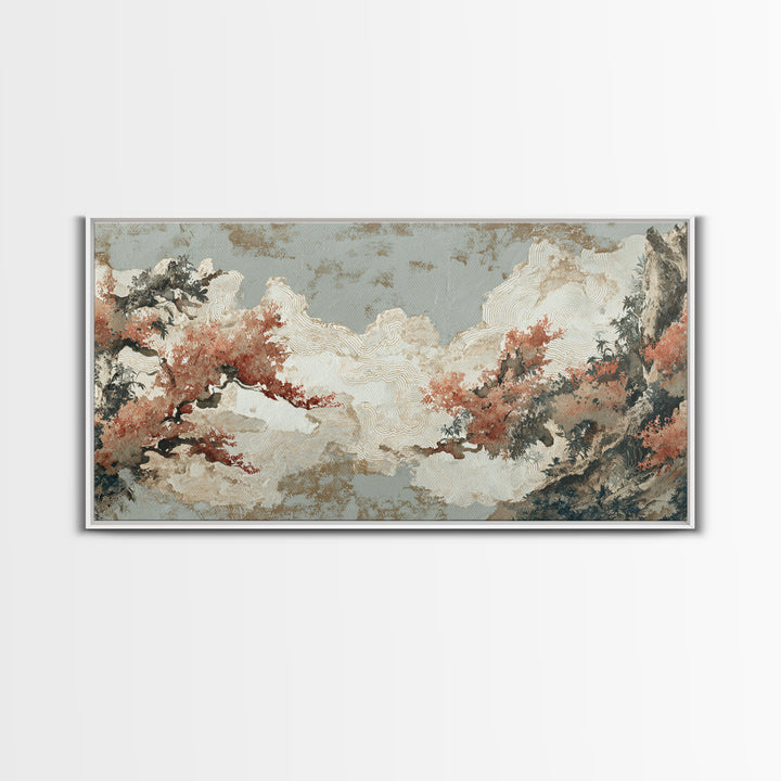 Raked Sand Garden Pattern from Above Canvas Print, Zen Art, Art, Living Room Decor, Zen, Garden Art, Japanese Wall Art, ZEN-2x1-2