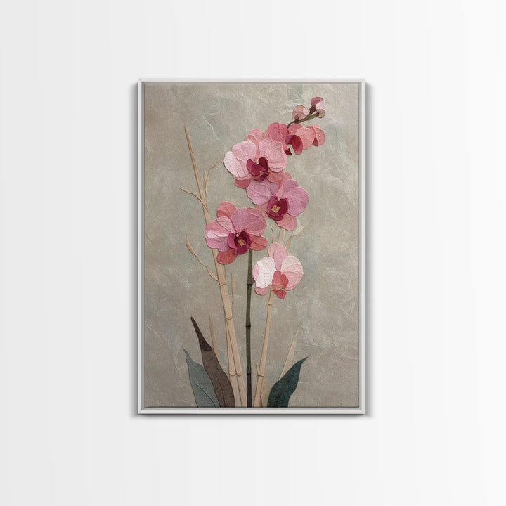 Single Orchid Stem Canvas Print, Zen Art, Boho Wall Art, Living Room Decor, Fine Art, Zen, Flower Print, Neutral Wall Art, ZEN-2x3-31
