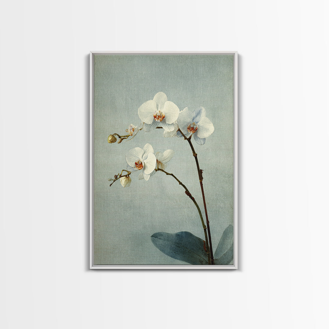 Single Orchid Stem Canvas Print, Zen Art, Art, Living Room Decor, Fine Art, Zen, Garden Art, Japanese Wall Art, Boho Wall Decor, ZEN-2x3-7