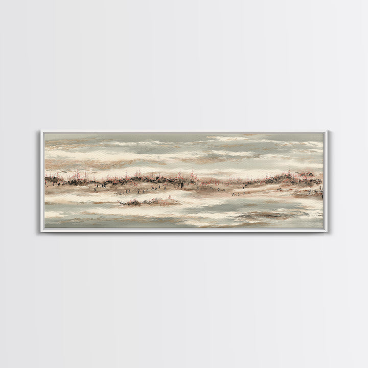 Raked Sand Garden Pattern from Above Canvas Print, Zen Art, Japanese Decor, Living Room Decor, Fine Art, Zen, Luxury Decor, ZEN-3x1-46