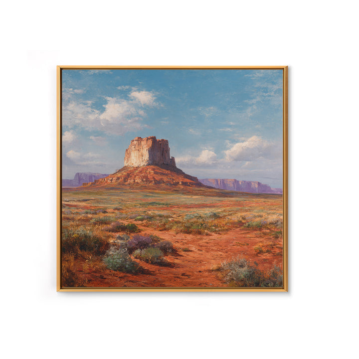 Monument Valley Desert Butte Wall Art, Western Landscape Canvas Print, Rustic Southwest Home Decor