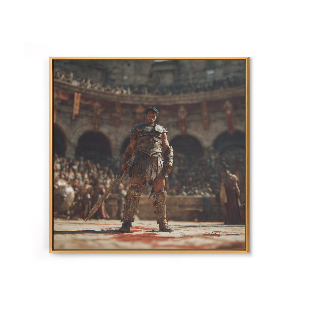 Bloodied Gladiator In Roman Arena Canvas Print, Ancient Warrior Wall Art, Classical History Decor, Gift For Him, Man Cave Decor