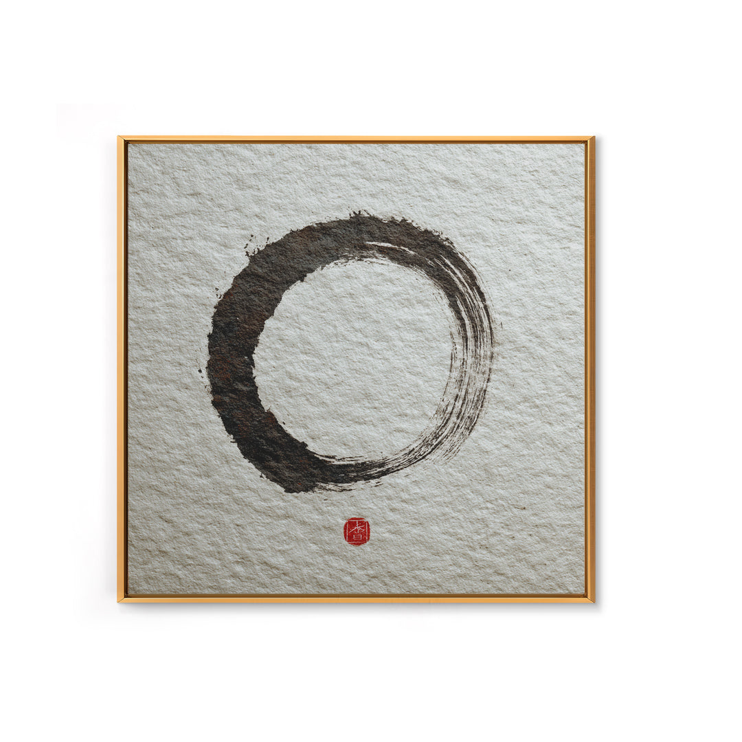 Minimalist Zen Enso Circle Wall Art, Japanese Ink Brush Painting Print, Wabi Sabi Japandi Decor Modern Wall Art