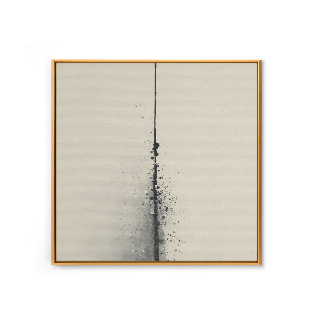 Minimal Black Ink Line And Splatter Abstract Wall Art Print, Modern Monochrome Home Decor, Neutral Minimalist Wall Art