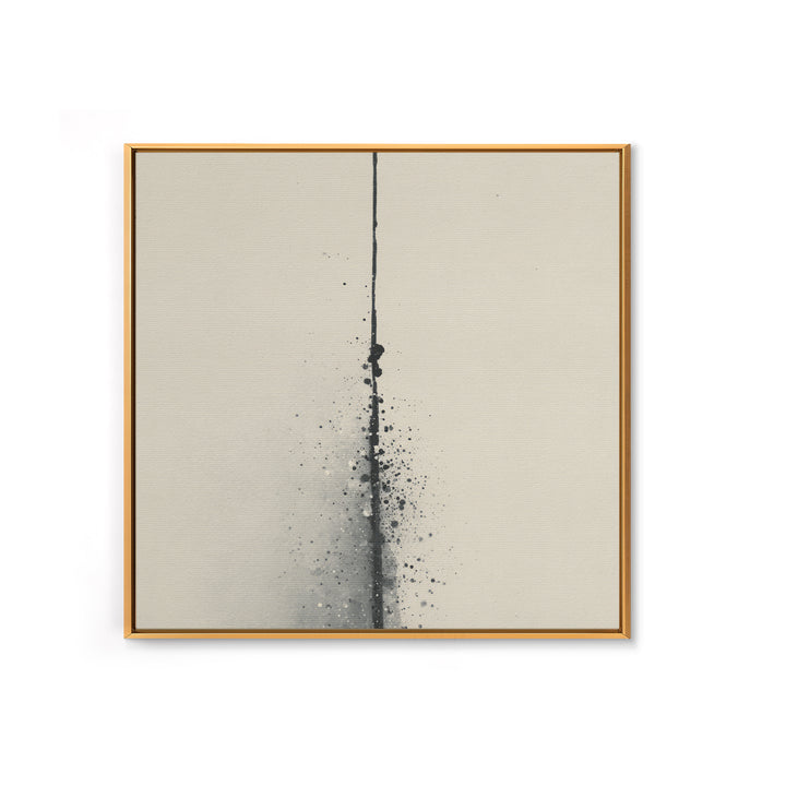 Minimal Black Ink Line And Splatter Abstract Wall Art Print, Modern Monochrome Home Decor, Neutral Minimalist Wall Art