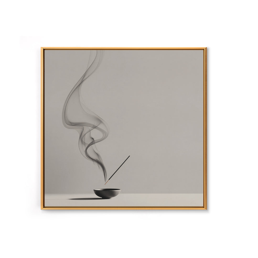 Zen Minimalist Abstract Smoke Art Canvas Print Black And White Wall Art Modern Home Decor For Living Room And Office Wall