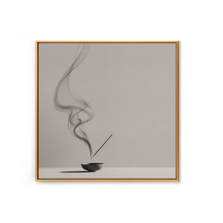Zen Minimalist Abstract Smoke Art Canvas Print Black And White Wall Art Modern Home Decor For Living Room And Office Wall