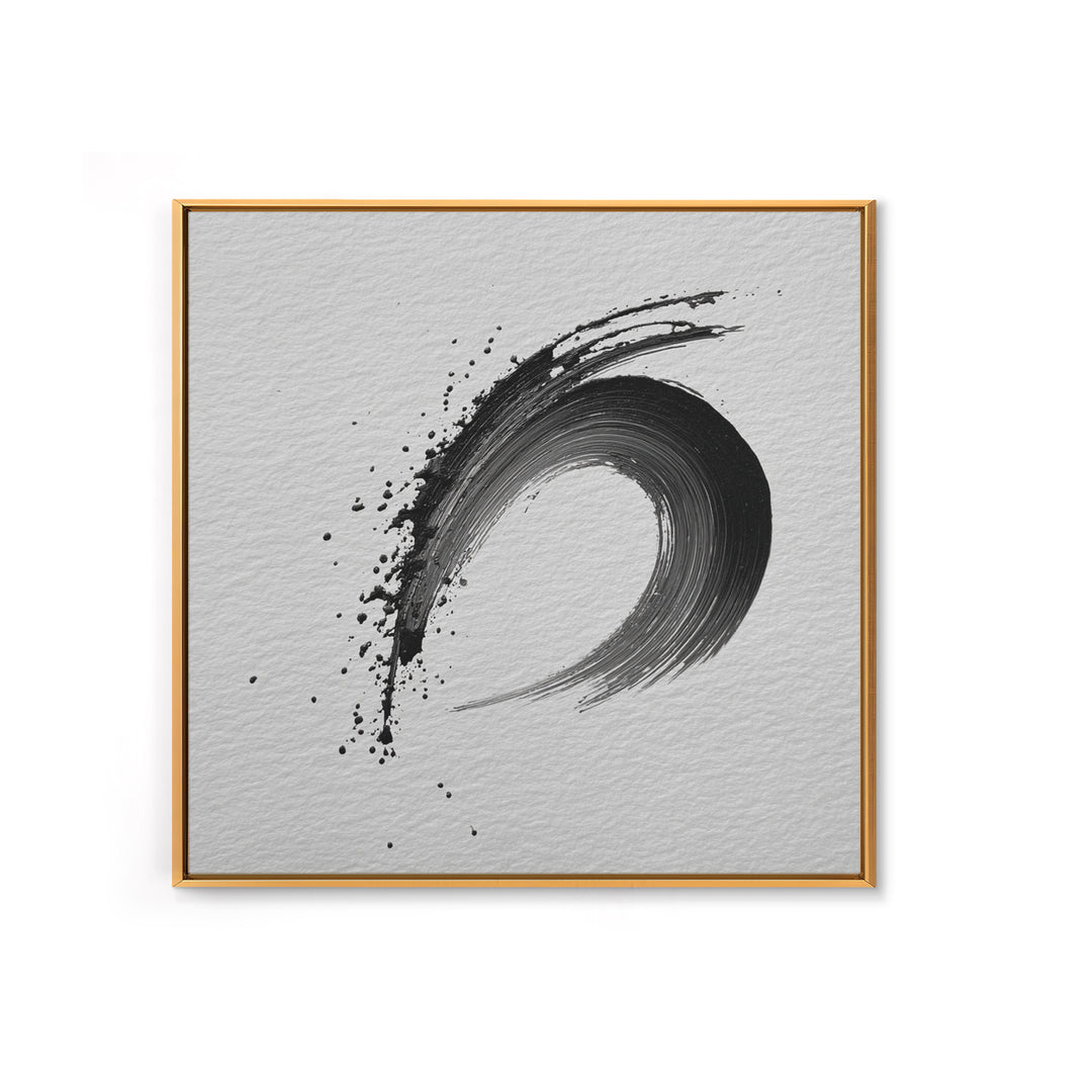 Zen Enso Brush Stroke Minimalist Black And White Wall Art Japanese Calligraphy Painting Modern Decor Minimalist Wall Art Print
