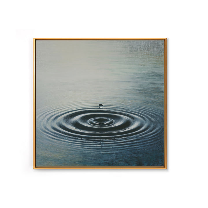 Single Water Drop Ripple Wall Art, Minimalist Zen Lake Print, Calming Neutral Home Decor, Modern Wabi Sabi Bathroom Or Spa Wall Art