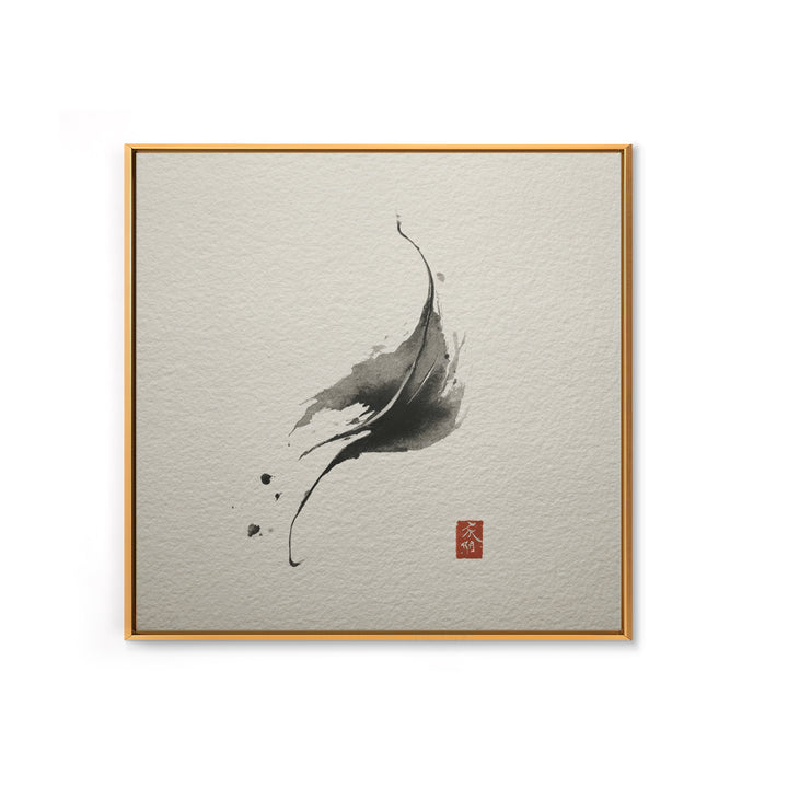 Minimalist Ink Brushstroke Wall Art Print, Japanese Zen Abstract, Black And White Art, Modern Japandi Home Decor