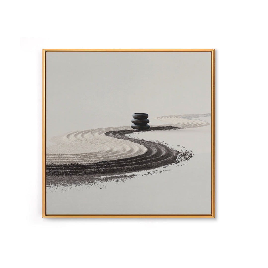 Minimalist Zen Sand Path Wall Art, Neutral Abstract Landscape Print, Japandi Home Decor, Calming Modern Wall Art