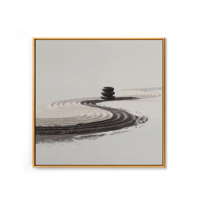 Minimalist Zen Sand Path Wall Art, Neutral Abstract Landscape Print, Japandi Home Decor, Calming Modern Wall Art